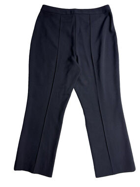 Tory Burch Twill Khaki Pant Navy Front Zip Pintuck Dress Pants Sz 18 Career NWT